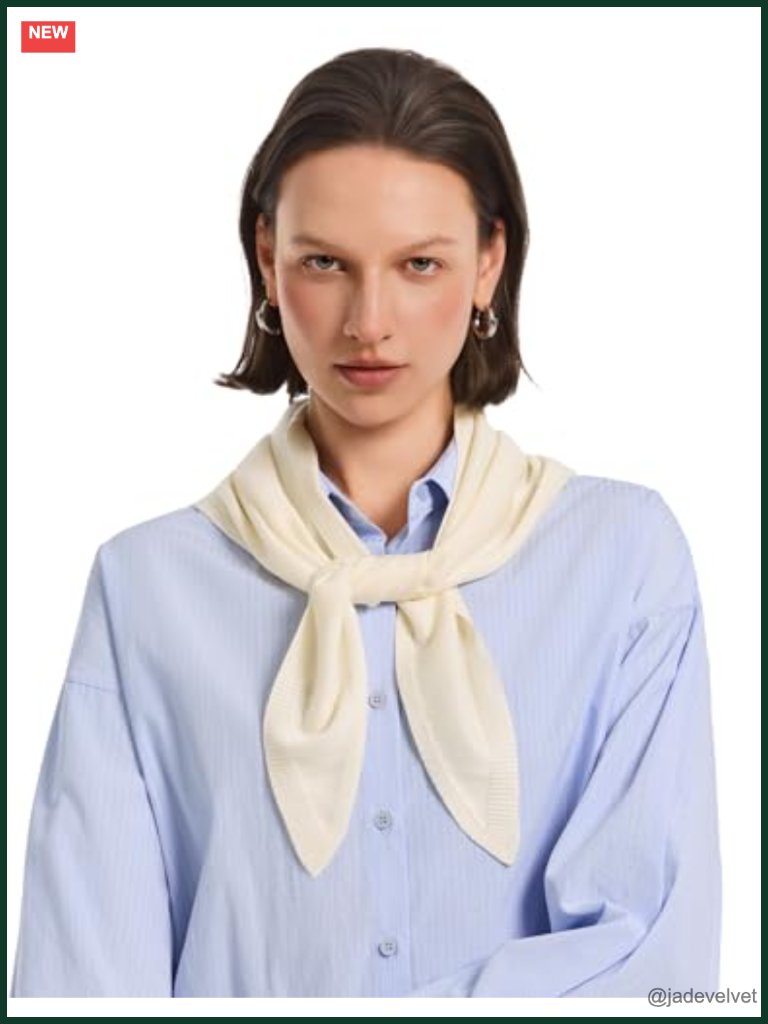 Knit Triangle Scarf Lightweight Headscarf Boho Bandana